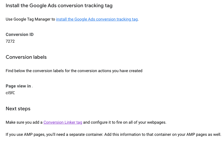 Google ads conversion tracking installation gtm